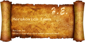 Herskovics Emma névjegykártya