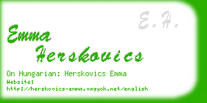 emma herskovics business card